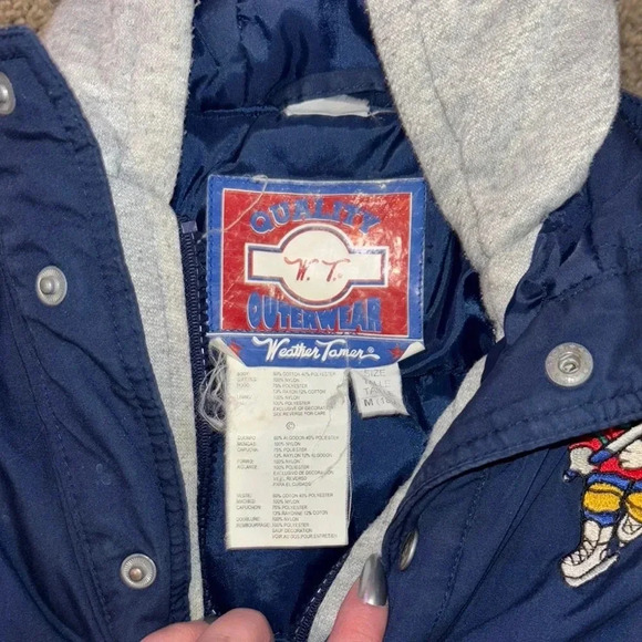 Vintage Navy and Yellow Hooded Jacket - Picture 5 of 5